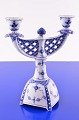 Musselmalet 
Kongelig 
porcelæn. Royal 
Copenhagen 
Musselmalet 
helblonde. Stor 
gammel 
lysestage med 
...