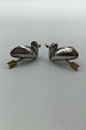 Georg Jensen Sterling Sølv/Guld Øreclips 2003 Isabell Kristensen