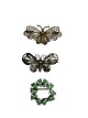 Vintage brocher 
med 
sommerfugle, 
sølv, herunder 
925 
sterlingsølv 
plus emalje.
Øverste ...