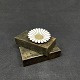 Diameter 4,5 
cm.
Stemplet VB 
for Volmer 
Bahner, 
Sterling, 
Denmark.
Den er i pæn 
forgyldt stand.