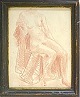 Ejnar Breinholt 
(1890 - 1973). 
Oil chalk 
drawing behind 
glass in black 
patinated 
wooden frame. 
...