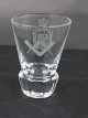 Danish Masonic 
glass Freemason 
schnapps glass 
engraved with 
freemason 
symbols on an 
edge-cutted ...
