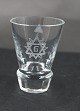 Danish Masonic 
glass or 
Freemason 
glass, schnapps 
glas engraved 
with freemason 
symbols on an 
...