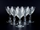 Wien Antik, Lyngby Glas, Denmark, vintage set
of six clear sherry glasses.