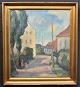 Hansen, Emiel 
(1878 - 1952) 
Danmark: To 
børn på en vej, 
Aarhus. Olie på 
lærred. 
Signeret. 64 x 
...