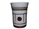 Bing & Grøndahl kunstporcelæn vase med brun dekoration fra 1970'erne.Dekorationsnummer ...