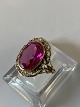 Damering med 
lyseblå sten 
#14karat
Stemplet 585 
#HS
Guldsmed:#H.S.
fra 1913-1937	
Hans ...