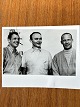 NASA: Lille, originalt sort/hvidt foto, af de tre Apollo 11-astronauter Neil Armstrong, Mike ...