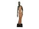 Jens Peter Kellermann, høj skulptur af dame udført i bronze og træ fra 2006.Signeret "JPK ...