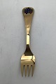 Georg Jensen 
Annual Fork 
1992 Gilt 
Sterling Silver 
with enamel. 
Measures 14.5 
cm (5.70 inch)
