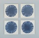 Royal 
Copenhagen, 
fire kakler med 
abstrakt motiv.
Midt 
1900-tallet.
Perfekt ...