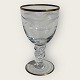 Lyngby Glas, 
Mågeglas med 
slibninger og 
guldkant, 9cm 
høj, 5cm i 
diameter *Pæn 
stand*