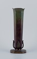 GAB, Sweden, large art deco bronze vase.