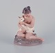 Dahl Jensen, 
porcelænsfigur, 
pige med råkid.