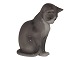 Miniature Royal Copenhagen figur, grå kat.Dekorationsnummer 687.1. sortering. Højde ...