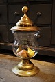 LARGE, old 
French candy 
jar "pot á 
bonbon" in 
glass with ...