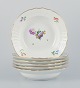 Royal 
Copenhagen, 
seks Saksisk 
Blomst dybe 
tallerkner. ...