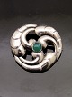 Art nouveau 830 
sølv broche 4,4 
x 4 cm. med 
chyrocopras 
emne nr. 537063