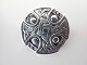 Lille skotsk sølvbroche med keltisk motiv. Skotsk sølvstempel (925s). Vægt: 8,6 gram. Diameter: ...