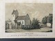 I.W. Tegner (1815-93):Smerup Kirke på Stevns.Litografi på papir.Betegnet - "Smerup ...