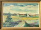 Aage Strand 
(1910-75):
Gårde i 
landskab.
Olie på 
lærred.
Sign.: AS
Tidligere 
solgt på Bruun 
...