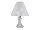 Holmegaard / Royal Copenhagen, lille Michelle bordlampe i hvidt opalglas med Le Klint ...