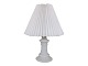 Holmegaard
Small white glass Michelle table lamp with Le 
Klint shade