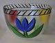 Glas skål, 
håndmalet, 
Kosta Boda, 20. 
årh. Sverige. 
Design: Ulrica 
Hydmann - 
Vallien. 
Signeret. ...