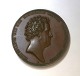 Danmark. Christian VIII. Minerva og en genius. 1842. Bronze. Diameter 43 mm