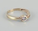 8 karat 
guldring prydet 
med lille 
brilliant. ...