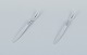 Georg Jensen, Cactus, two sterling silver appetizer forks/herring forks.