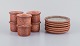 Stouby Keramik, 
Denmark, a set 
of six small 
handmade ...