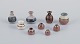 Stouby Keramik, 
Denmark, a 
collection of 
nine miniature 
...