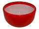 Holmegaard Palet, rund rød skål.Designet af Michael Bang i 1973.Diameter 16,5 cm., højde ...