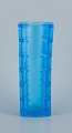 Gullaskruf, Sverige, kunstglasvase i blåt glas.Modernistisk design.Sent ...