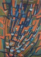 Monique Beucher 
(1934), French 
artist. Oil on 
canvas. 
Abstract 
composition. 
Colorful ...