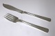 Hans Hansen. 
Silver cutlery. 
Arvesölv no. 
17. Fishknife & 
fishfork.. 
Length 21 cm & 
17 cm.