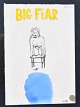 Birkemose, Jens (1943 - 2022) Danmark: Big Fear. Akvarel/bly på papir. Signeret. 25 x 18 ...