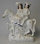 Staffordshire 
figur, bemalet 
fajance, "Going 
to Market", 19. 
årh. England. 
Hvid fajance 
med ...