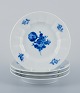 Royal 
Copenhagen Blue 
Flower Angular, 
a set of four 
plates.