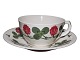 Aluminia Red Cloves, tea cup with matching saucer. The cup is also decorated on the ...