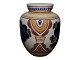 Aluminia vase with yellow and blue decoration. This product is only at our storage. It ...