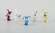 Murano, 
Italien. En 
samling på fem 
miniature 
glasfigurer ...