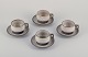 Bing & 
Grøndahl, 
"Tema". Four 
sets of tea 
cups with ...