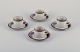 Arabia, 
Finland. 
"Karelia". Four 
sets of small 
coffee ...