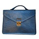 Louis Vuitton; blue briefcase in leather
