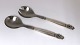 Georg Jensen. 
Silver cutlery 
(925). Akorn. 
Salad set with 
steel. Length 
24 cm.