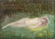 Louis Picard 
(1861-1940), 
fransk 
kunstner, olie 
på lærred. 
Portræt af ung 
smuk liggende 
nøgen ...