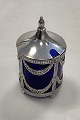 Mustard Pot in 
Blue Glass with 
Sterling Silver 
mounting and 
lid Swedish 
Mema
Measures 9,2cm 
/ ...