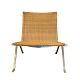 Poul Kjærholm; PK22, design stol i original stand, med stålstel i krom og originalt flet af ...